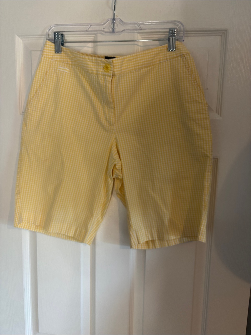 Izod Yellow Gingham Women’s Shorts